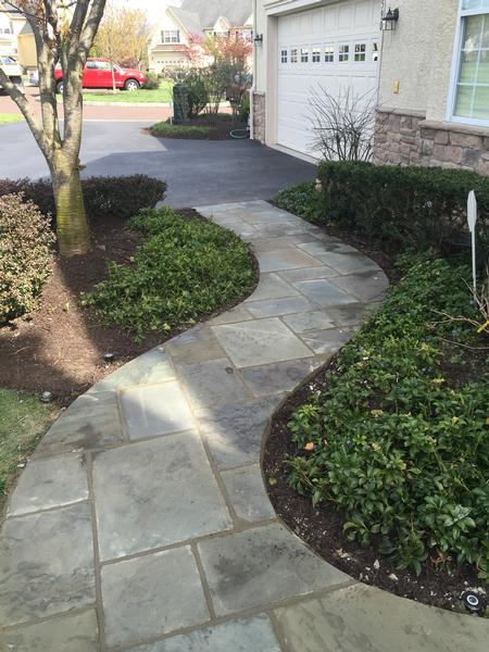 winding bluestone walkway